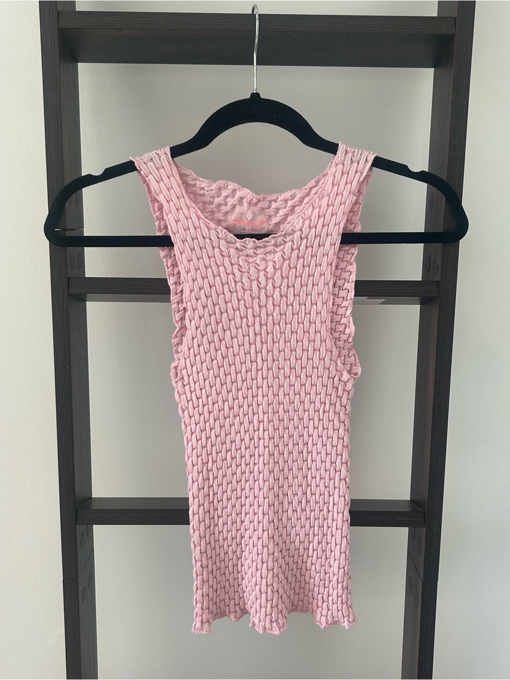 FP Movement by Free People Pink Textured Rib Tank XS/S